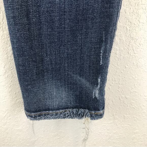 Agolde Sophie Crop Distressed Starwood Raw Hem Torn Knee Made in USA Jeans 29 - Picture 8 of 15
